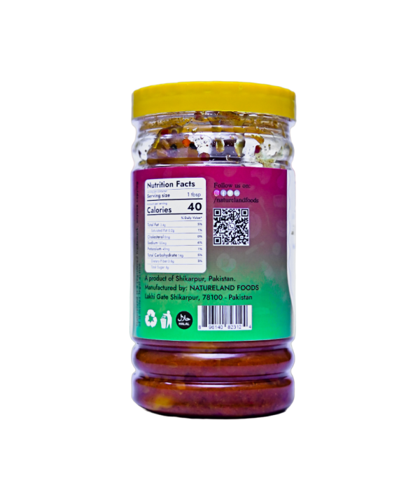 Natureland Shikarpuri Sweet & Sour Mango Pickle 500g - Image 2