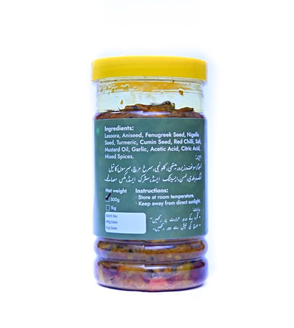 Natureland Shikarpuri Lasoora Pickle in Oil 500g - Image 3