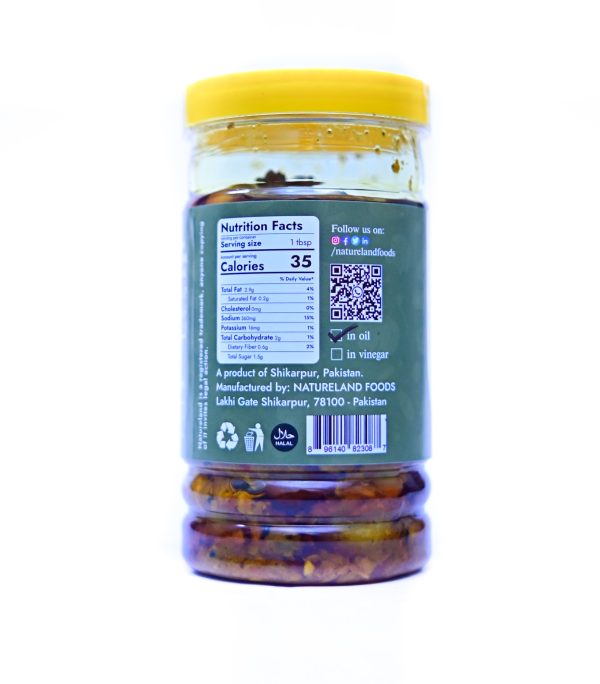 Natureland Shikarpuri Lasoora Pickle in Oil 500g - Image 2